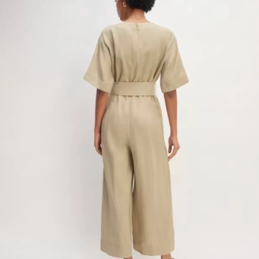 NWT New Everlane Linen Jumpsuit in Khaki size 6